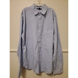21 Men Light Blue Fitted Long Sleeve Button Down Shirt Mens XL Pocket Oxford